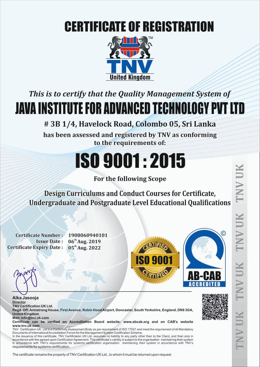 Java Institute ISO